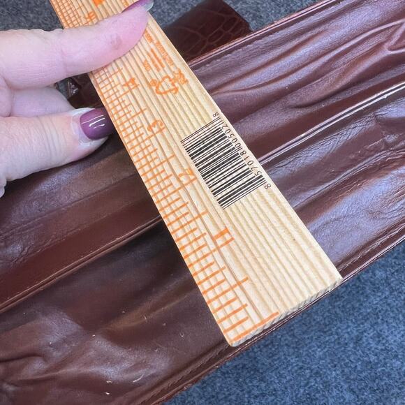 Crocodile Embossed Leather Backpack Womens Adjustable Straps Pocket Boho Casual - Picture 7 of 7